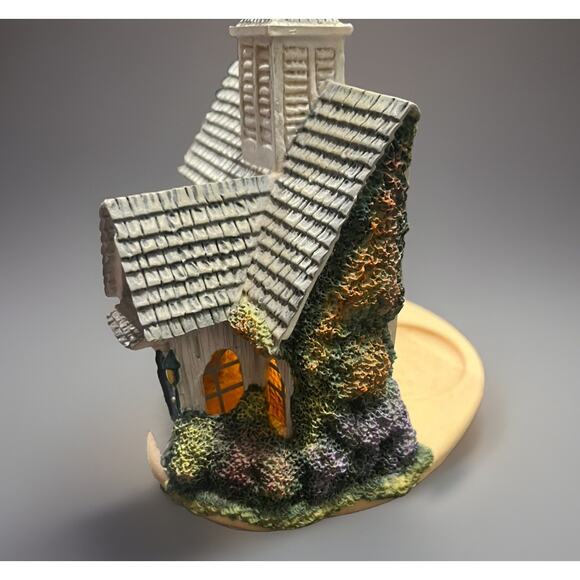 Thomas Kinkade Forest Chapel 2004 Votive Candle Holder Cottage House Village - Picture 7 of 10